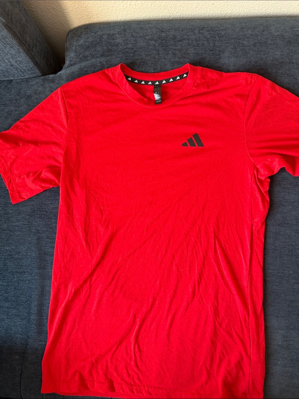 adidas Men's Bright Red Short Sleeve Athletic Tee